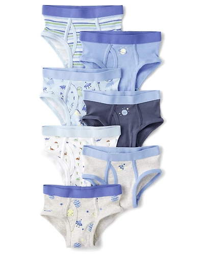 Toddler Boys Space Brief Underwear 7-Pack