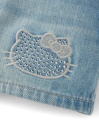 Shorty en jean Hello Kitty® à strass pour filles
