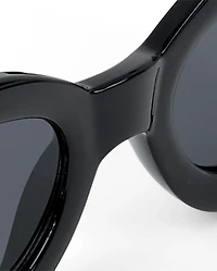 Girls Rhinestone Oval Sunglasses