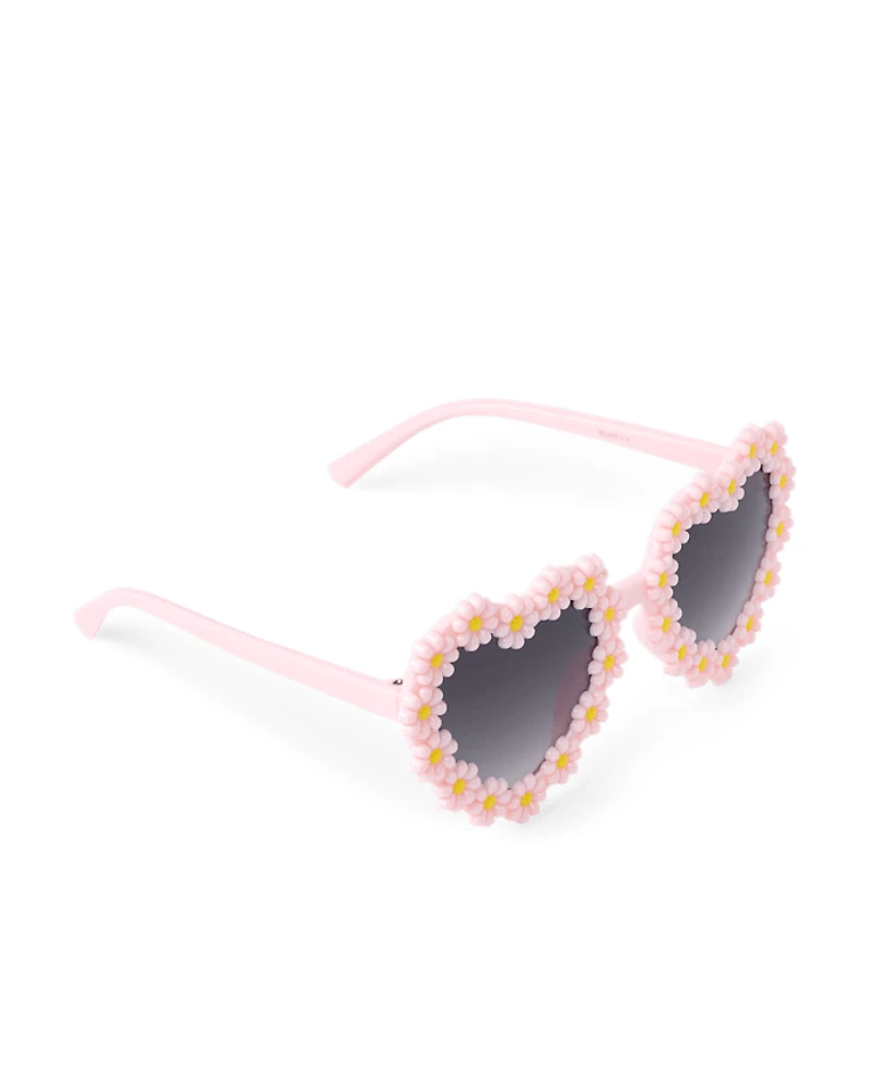 Toddler Girl Floral Heart Sunglasses