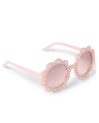 Girls Faux Pearl Flower Sunglasses
