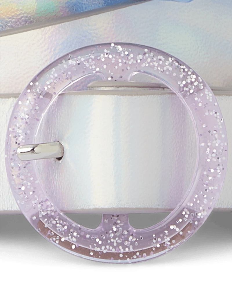 Girls Glitter Heart Belt 3-Pack
