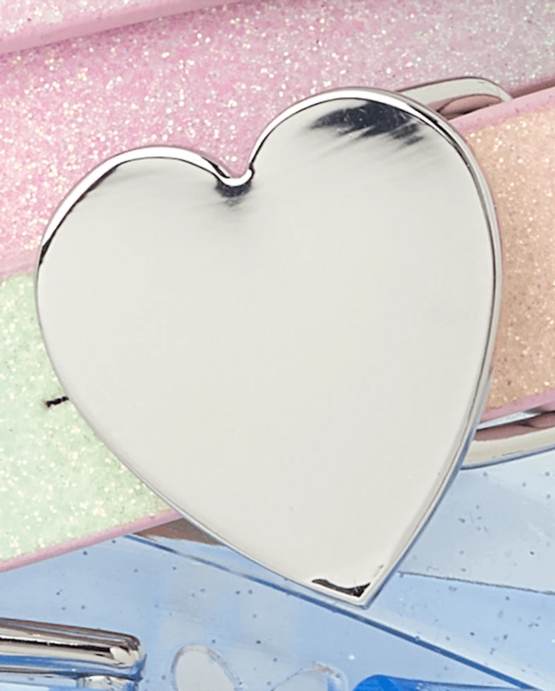 Girls Glitter Heart Belt 3-Pack