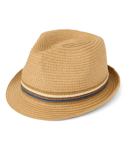 Boys Striped Fedora