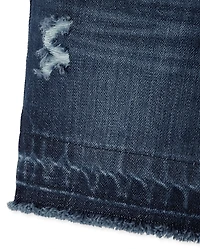 Short midi en jean déchiré et décontracté pour filles