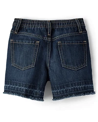 Short midi en jean déchiré et décontracté pour filles
