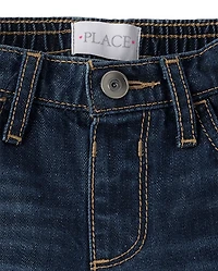 Girls Ripped Relaxed Denim Midi Shorts