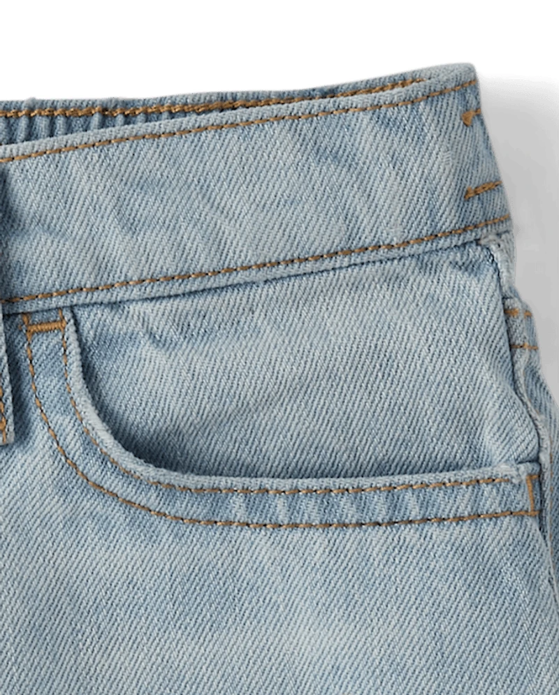 Short midi en jean déchiré et décontracté pour filles