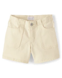 Girls Utility Baggy Denim Shorts