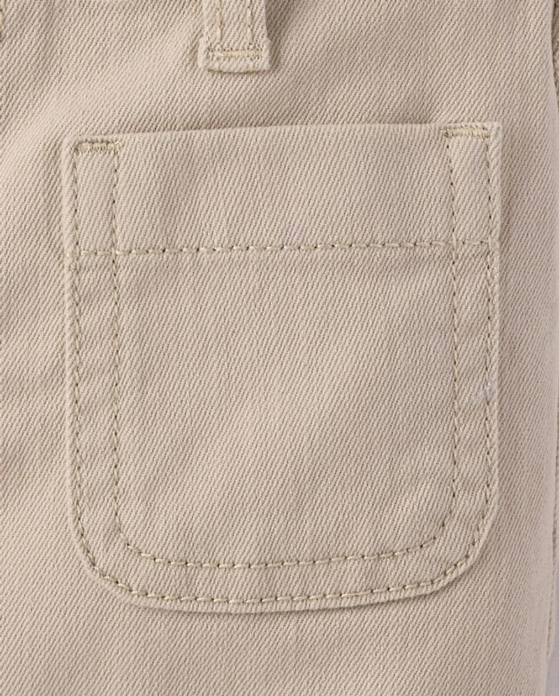 Girls Patch Pocket Relaxed Shortie Shorts