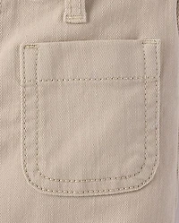 Girls Patch Pocket Relaxed Shortie Shorts