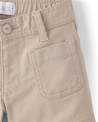 Shorty décontracté à poches plaquées pour filles