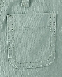 Girls Patch Pocket Relaxed Shortie Shorts