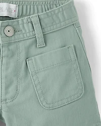 Girls Patch Pocket Relaxed Shortie Shorts