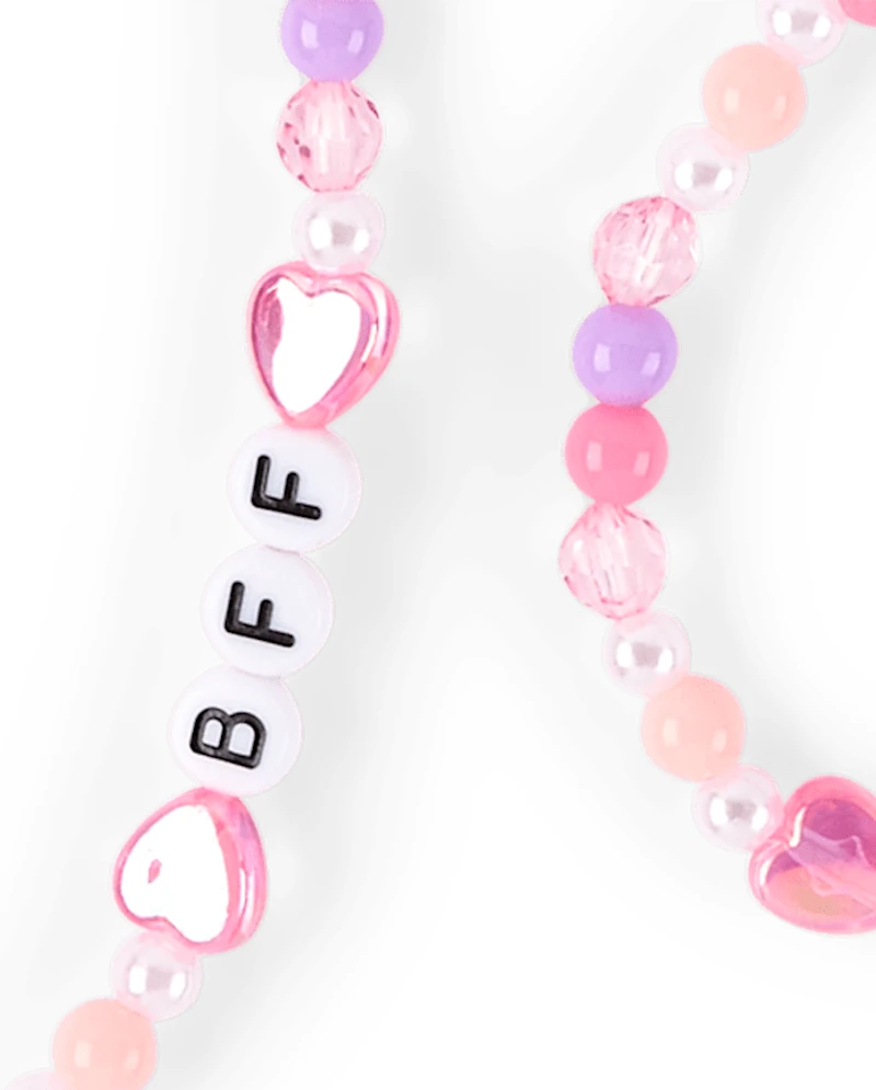 Girls Beaded BFF 4-Piece Jewelry Set