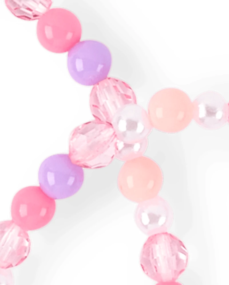 Girls Beaded BFF 4-Piece Jewelry Set