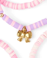 Girls Butterfly Beaded Bracelet 6-Pack