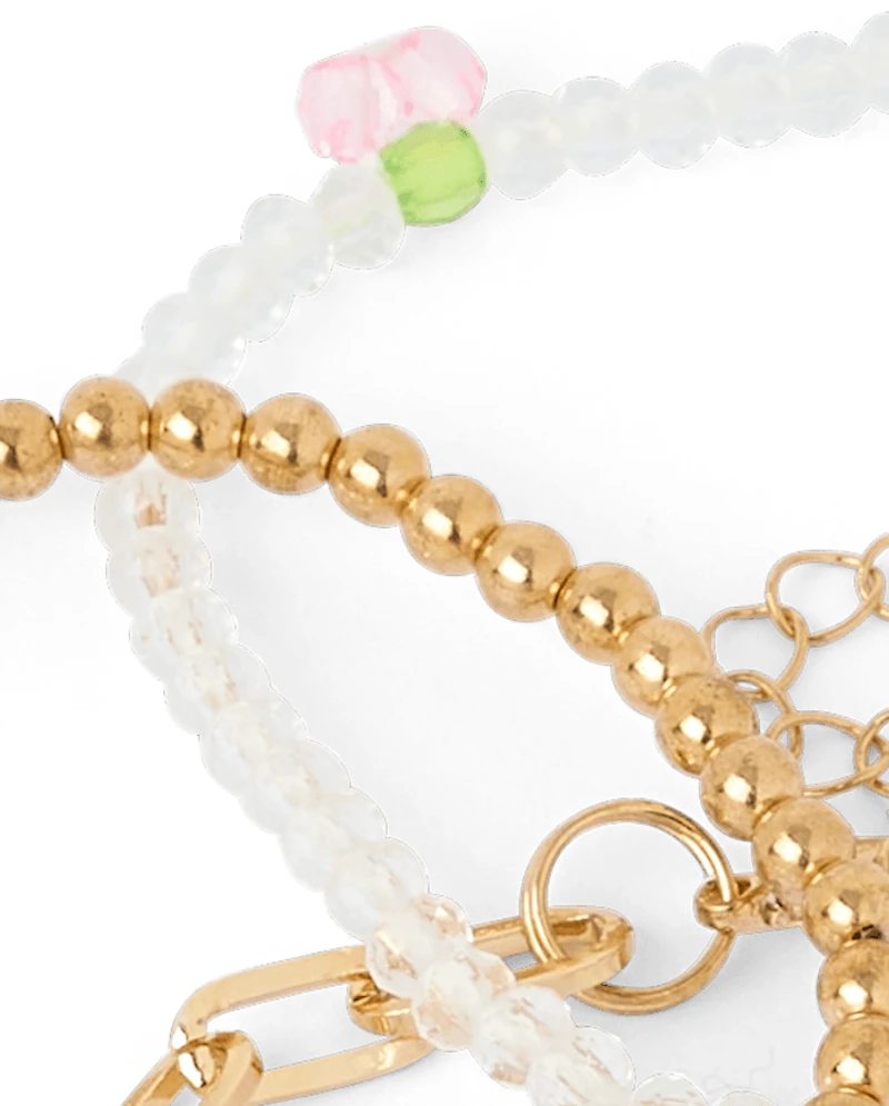 Girls Cherry Beaded Bracelet 4-Pack