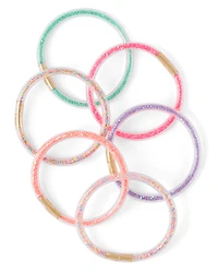 Girls Glitter Bangle 6-Pack