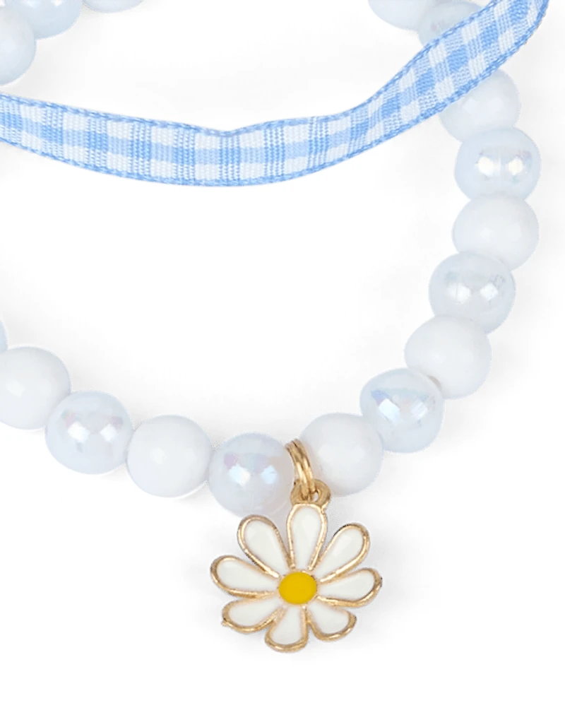 Girls Gingham Bracelet 4-Pack