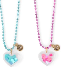Girls Shakey Heart BFF Necklace 3-Pack