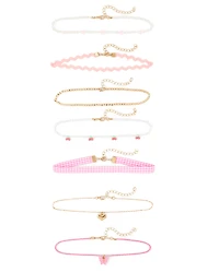Girls Butterfly Choker Necklace 7-Pack