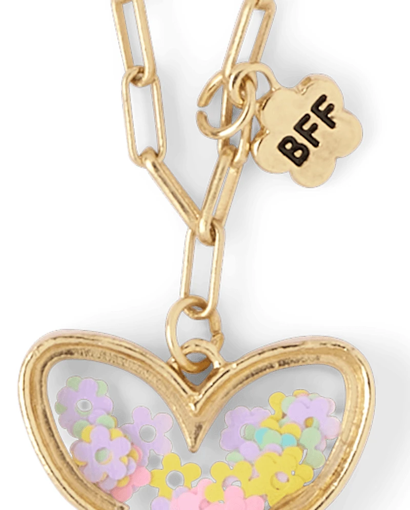 Girls Shakey Butterfly BFF Necklace 2-Pack