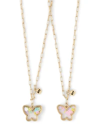 Girls Shakey Butterfly BFF Necklace 2-Pack