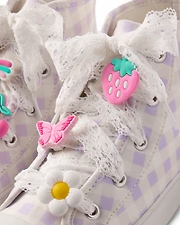 Girls Lace Shoelace & Shoe Charm 7-Piece Set