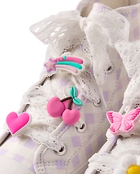 Ensemble de 7 lacets et breloques pour chaussures pour filles