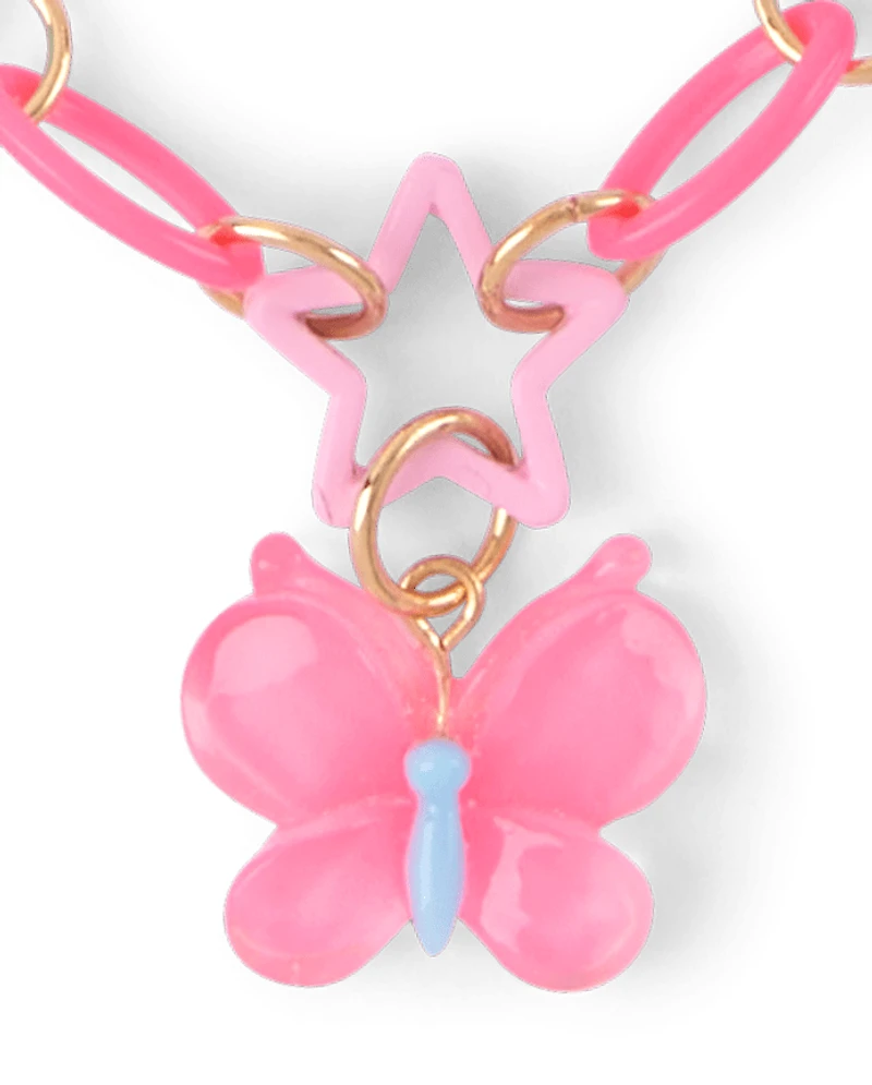 Girls Butterfly Bag Charm