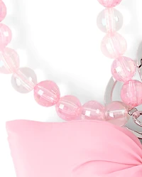 Girls Puffy Bow Beaded Bag Charm