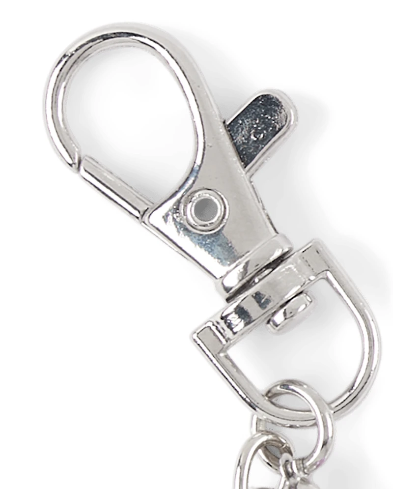 Girls Beaded Heart Chain Bag Charm