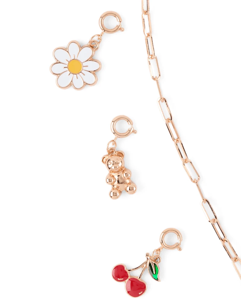 Girls DIY Charm Necklace 7-Piece Set
