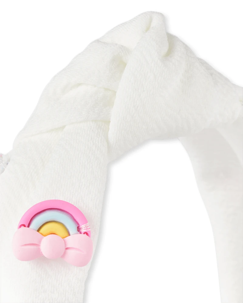 Girls Charm Top Knot Headband