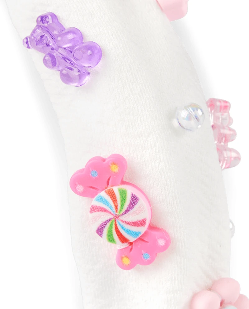 Girls Charm Top Knot Headband