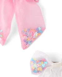 Girls Shakey Bow Hair Clip 2-Pack
