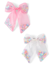 Girls Shakey Bow Hair Clip 2-Pack