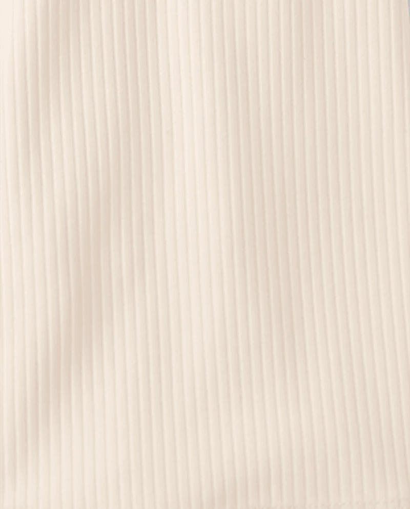 Girls Ribbed High Rise Flare Leggings