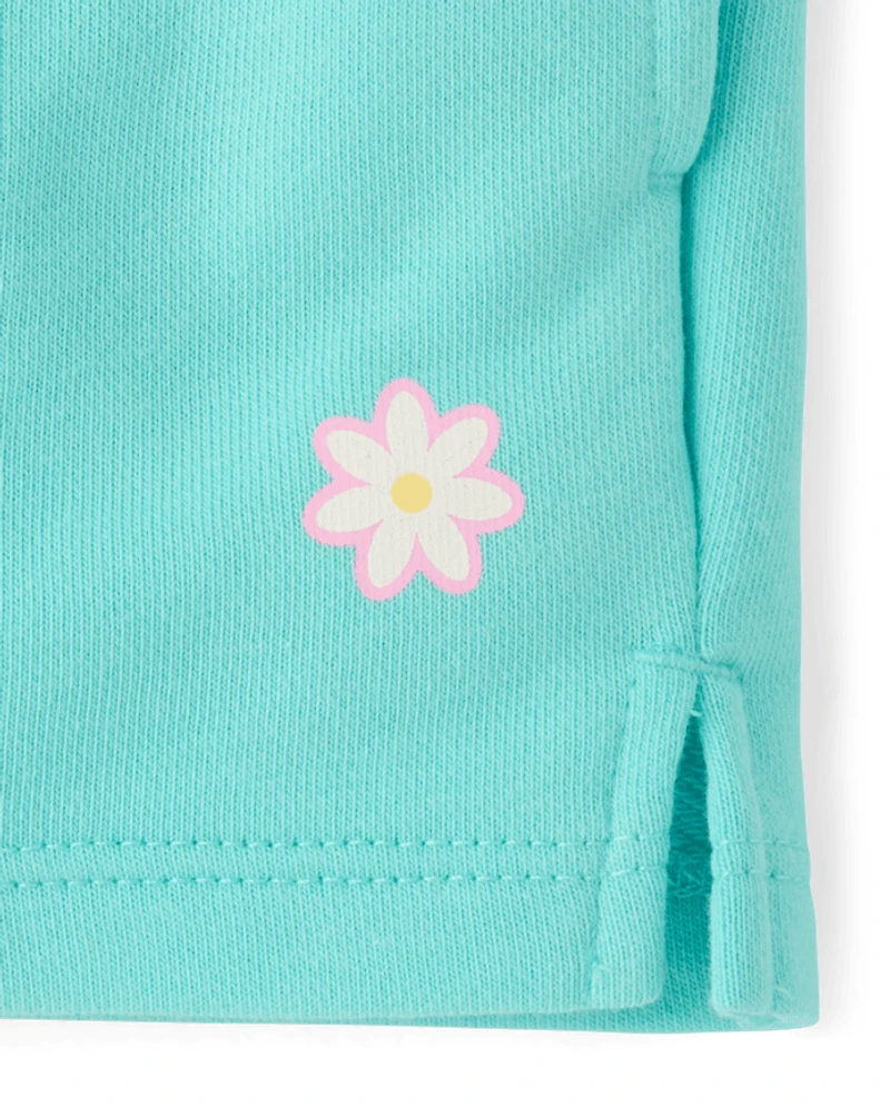 Shorts en molleton imprimé pour filles