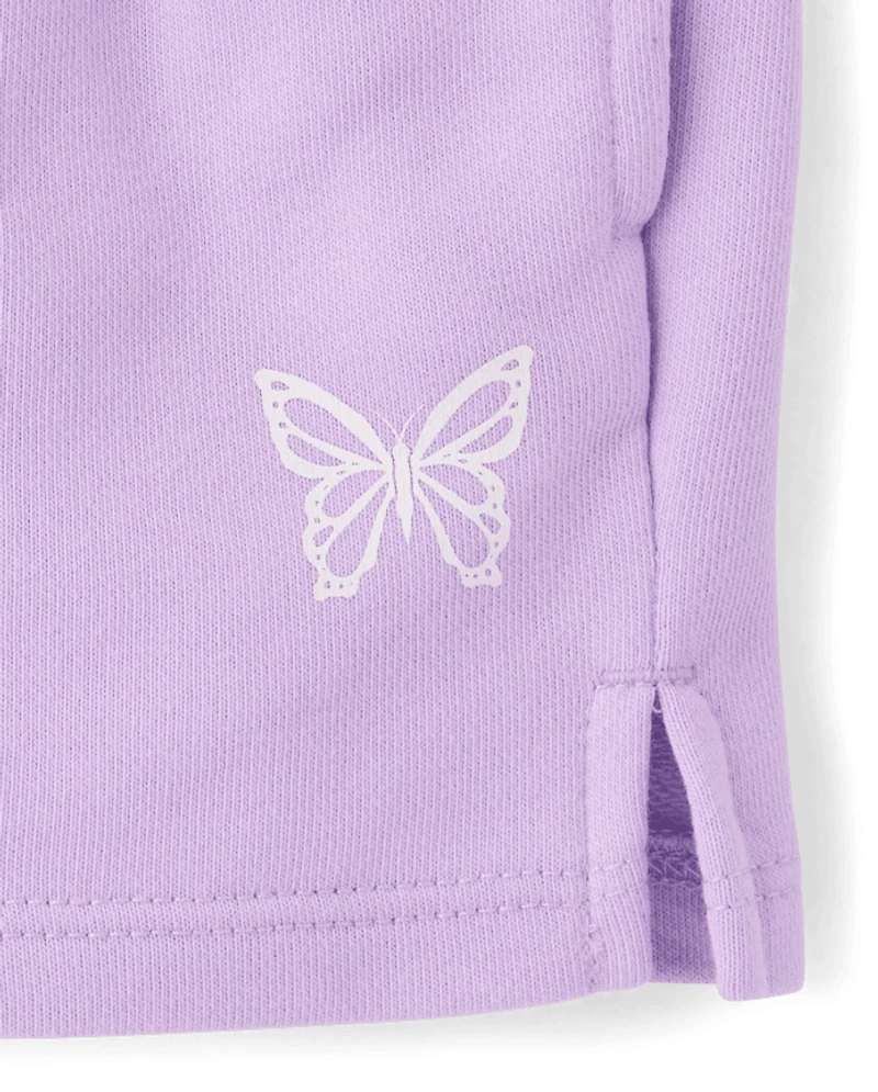 Girls Graphic French Terry Shorts