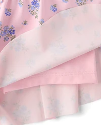 Girls Quick Dry Floral Flowy Shorts