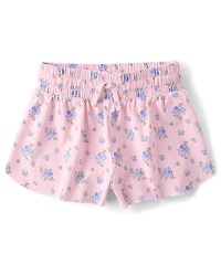 Girls Quick Dry Floral Flowy Shorts
