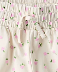 Girls Quick Dry Floral Flowy Shorts