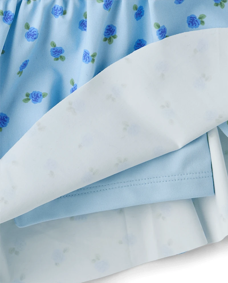 Girls Quick Dry Floral Flowy Shorts