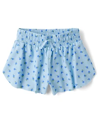 Girls Quick Dry Floral Flowy Shorts