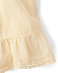 Girls Textured Ruffle Skort