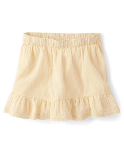 Girls Textured Ruffle Skort