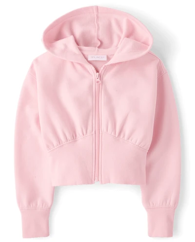 Girls Premium Fleece Zip Up Hoodie