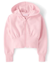 Girls Premium Fleece Zip Up Hoodie